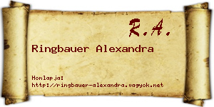 Ringbauer Alexandra névjegykártya