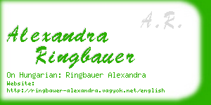 alexandra ringbauer business card